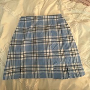 Blue Plaid Brandy Melville Skirt